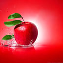 one red apple on table in kitchen,light background, two red apples are splashing into the water, red apple, red background photorealistic, red apples, background of poison apples, gastronomy magazine, apple, on a red background, apple orange, science monthly photography, vibrant red background, 4 k hd wallpapear, colourful apples, an apple, award-winning magazine photo, white background, realistic 3d render