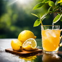 lemonade,shining background:1.2,green theme,water surface,(best quality,4k,8k,highres,masterpiece:1.2),ultra-detailed,(realistic,photorealistic,photo-realistic:1.37),refreshing drink,crystal-clear glass,juicy lemons,sparkling bubbles,summer vibe,lush garden,invigorating citrus scent,thirst-quenching,cold beverage,glowing sunlight,tree branches,tropical atmosphere,splashing water droplets,reflection on the glass,delicious and tangy flavor,freshly squeezed lemons,crushed ice cubes,lemonade stand,children enjoying the drink,leafy lemon trees,exquisite craftsmanship,vibrant shades of green,inviting gaze,crisp and clear image,visible condensation on the glass,exquisite details,shimmering water surface,perfectly balanced composition,meticulously captured highlights,rich and vivid colors,soft and natural lighting,juicy lemon slices floating in the drink,subtle ripples on the water,iridescent lemonade pitcher.