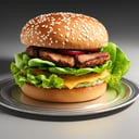 best quality, ultra high res, (photorealistic:1.4), ultra-detailed, incredibly detailed, foil package, big mac, fried meat, wet lettuce, melting cheese, 3D rendering, vivid colors, studio lighting, sharp focus