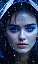kor, a woman standing in front of a window covered in rain, rain drops on face, raining portrait, close up portrait shot, closeup portrait shot, close up portrait photo, close - up portrait shot, wet reflections in eyes, tears in the rain, alessio albi, wet relections in eyes, closeup shot of face, tears dripping from the eyes <lora:FF-WoMM-XL-FA-v0208-TE:0.99>  