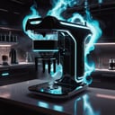abyssaltech aesthetics,  scifi coffee machine,  from a scifi futuristic abyssaltech world,  dissolving,  abyss,  volumetric lighting,  in a kitchen, <lora:EMS-79508-EMS:0.800000>