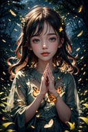 natural lighting, soft lighting, sunlight, HDR (High Dynamic Range), Maximum Clarity And Sharpness, Multi-Layered Textures,  <lora:fireflies_v1:1> fireflies,children,perfect detail hands,perfect detail fingers,happy,