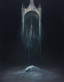 painting of a glitched out castle, not rendering properly , destroyed hologram flickering , dark tear in space dripping  to ground,,   background of an upside down interior room gothic,   in the style of nicola samori <lora:NicolaSamori(1):1.2>