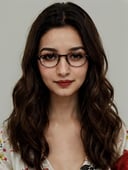 AliaBhatt, (red lipstick:1.1), (looking at the viewer:1.3), beautiful smile 

Portrait of AliaBhatt, detailed face, pale white skin, black lipstick, glasses, explosion of color background