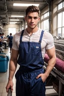(Handsome Men) ,sexy janitor, weaving factory