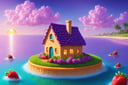 (Masterpiece,  best quality:1.3),  highly detailed,  fantasy,  8k,  sweetscape,  dynamic,  cinematic,  ultra-detailed,  sweets,  fantasy,  gorgeous,  digital illustration,  beautiful composition,  intricate details,  highly detailed,  volumetric,  house,  wafer roof,  iridescent,  green water,  ttropical beach,  seaside,  fruit,  sky,  purple grass,  cloud,  cookie,  sugar,  dramatic lighting,  beautiful,  drip,  sparkle,  food,  cute,  glitter,  bubble,  see-through,  transparent,  scenery,  (no humans),  shimmer,  drizzle,  beautiful,  (shiny:1.2),  various colors,  bloom:0.4,  extremely detailed,  gradients), more detail XL,<lora:EMS-169703-EMS:0.800000>,<lora:EMS-61413-EMS:0.200000>
