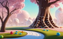 (masterpiece,  best quality:1.3),  8k,  top quality,  sweetscape,  full background,  3d,  no humans,  cinematic lighting, strong contrast, high level of detail,  spiral tower,  piping,  particles,  gummy tree,  marshmallow,  cobblestone,  plant,  grass,  hyperrealistic,  cherry blossom tree,  otherworldly,  outdoors,  (extremely high-resolution details),  wafer,  bare tree,  seeds,  lollipop tree,  sugar,  ice cream mound,  sugar cookie,  gumball machine,  striped,  bare tree. shadow,  star,  soft serve,  butterfly,  gradient, sweetscape, full background,<lora:EMS-169676-EMS:0.800000>