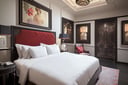 (best quality, masterpiece, high_resolution:1.5), a bedroom in 5star-hotel  with wonderful and luxury interior designing by Bill Bensley.,Wonder of Art and Beauty,FFIXBG