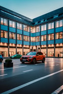 modern, public building, city centers, squares, urban landscape, cars, people, streets, reality, RAW photo, (high detailed skin:1.3), 8k uhd, dslr, soft lighting, ultra quality, film grain, Fujifilm XT3, sharp image, best qualitym, authentic, high quality