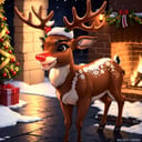 <lora:twistedscarlett60_style:0.8>,((masterpiece,best quality)),  <lora:Rudolf_Red_Nose:0.8>, Rudolf_Red_Nose, solo, Reindeer, animal focus, full body,  solo, smile, looking at viewer,  Christmas, Christmas tree