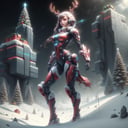 <lora:add_detail:0.8>,<lora:XmasTech-20:0.8>, scifi, XmasTech, , solo focus,  1girl, full body, on a hill, red eyes, standing, dynamic pose, 