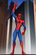 spec style,

spider man, standing,