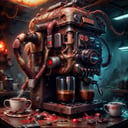 <lora:RottenTech-30:0.8>,rottentech , scifi,biohazard,  filthy, <lora:add_detail:0.4>coffee machine,coffee mug, 