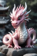 medium shot of toy model, 3d pink mix white dragon, detail, 8k UHD, RAW photo  <lora:cute_dragon:0.7>