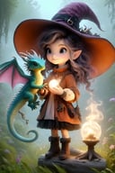 Witch,  Tiniest dragon familiar,  full body,  1girl ((best quality)),  ((masterpiece)) outdoors,  witchy accessories,  PetDragon2024xl,<lora:EMS-278005-EMS:0.900000>