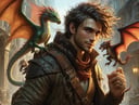 {{best quality}},  {{masterpiece}},  {{ultra-detailed}},  {illustration},  "thieves running away from a heist"!,  and a handsome rogue thief has a small dragon flying behind him,  smirk,  action scene,  artgerm,  greg rutowski and wlop,  intricate details,  3D rendering,  octane rendering. Dan mumford and mark brooks and russ mills,  cgsociety,  character promo,  bright happy fun mood,  laughter,  lushill digital painting,  32k,  , PetDragon2024xl,<lora:EMS-278005-EMS:0.800000>