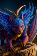 Macro, cute, fantasygenesis, mythical creature, Concept art, bold lines, full frame, highly detailed, (realistic:1.4), (fractal:0.1), colorful, sharp focus, masterpiece, high quality, shallow depth of field detailed background,