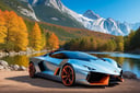 ((Hyper-Realistic)) photo of 1 car \(2013 Lamborghini Egoista designed by Walter de Silva\) parked,(backdrop: beautiful mountain with rock,tree,river,lake,reflection, forest),Front side view,well-lit,(dark silver body color with blue tone:1.2),red and black stylish alloy wheels,(car and mountain focus)
BREAK 
aesthetic,rule of thirds,depth of perspective,perfect composition,studio photo,trending on artstation,cinematic lighting,(Hyper-realistic photography,masterpiece, photorealistic,ultra-detailed,intricate details,16K,sharp focus,high contrast,kodachrome 800,HDR:1.3), real_booster,art_booster,ani_booster,H effect,y0sem1te, yva11ey1