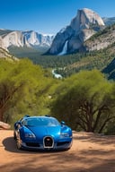 ((Hyper-Realistic)) photo of 1 car \(1999 Bugatti Veyron EB 16.4 designed by Walter de Silva\) parked,Front side view,well-lit,(backdrop: vista point of national park \(yglac1er\) with big rock soaring in the center,trees and mountains)
BREAK 
aesthetic,rule of thirds,depth of perspective,perfect composition,studio photo,trending on artstation,cinematic lighting,(Hyper-realistic photography,masterpiece, photorealistic,ultra-detailed,intricate details,16K,sharp focus,high contrast,kodachrome 800,HDR:1.3), real_booster,art_booster,ani_booster,H effect,y0sem1te