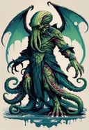DonMG30T00nXL painting male cthulhu, assassin <lora:DonMG30T00nXL-000008:1>