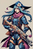 DonMG30T00nXL 2D illustration female deflores, battlemage, tactical shotgun <lora:DonMG30T00nXL-000008:1>