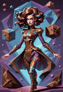 DonMG30T00nXL cartoon female illusionist  (ferromagnetic,chocolate emit ,cybernetic serendipity,whipping,galactic anomalie,cube magic:1.0) <lora:DonMG30T00nXL-000008:1>