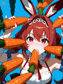 (score_9,score_8_up,score_7_up),daiwa scarlet \(umamusume\),1girl,Dynamic perspective,solo focus,spill,[(surrounded by penises, multiple penises, double fellatio, bukkake, gangbang, consensual tentacles, tentacles:1.2):0:0.2],surrounded by huge carrots,carrots on face,carrot on mouth,holding carrot,dual wielding,lying,