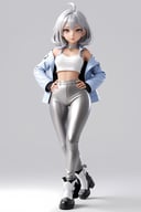 professional 3d model  of hubggirl, anime artwork pixar,3d style, good shine, OC rendering, highly detailed, volumetric, dramatic lighting,

1girl,((full body)),looking at viewer,standing,shiny_skin,fair_skin,Celine leather trousers with a high waist and tapered leg,light oyster white hair,gyaru,absolute_territory,tight,spandex,shoes,kneehighs,glamor,dormitory,light grey background,clean background,straight_hair,hime cut, .

masterpiece,best quality,super detail,
anime style, key visual, vibrant, studio anime,