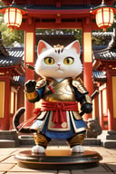 professional 3d model  of hubg, anime artwork pixar,3d style, good shine, OC rendering, highly detailed, volumetric, dramatic lighting,

An ancient anthropomorphic cat samurai using an ancient samurai armor, photography, beautiful, bokeh temple background, colorful, masterpieces, top quality, best quality, official art, beautiful and aesthetic,

masterpiece,best quality,super detail,
anime style, key visual, vibrant, studio anime,