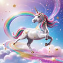 un lápiz de color glitter flying unicorn in motion trail glitter dust
More Reasonable Details