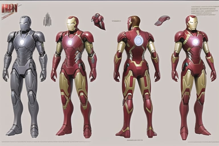 concept, artbook, iron man suit, descriptions parts of armors

