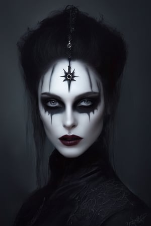 style,gothic, darkwave, darksynth,(dark fantasy), a (portrait) of a beautiful undead woman, closeup on her face, hungry eyes, pretty mouth, sharp teeth, in the style of Stefan Gesel,Extremely Realistic,xxmixgirl