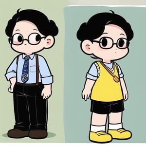 boy with glasses,chara-sheet,