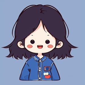 chibi avatar,cutestickers,girl,face,avatar,portrait,front view,stickers,emoji,biaoqing,1girl,chibi,cute,emotional,happy,love,simple background,calm,white background,best quality,