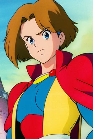 1990s anime Supergirl, full detailed eyes, Toriyama, Miyazaki