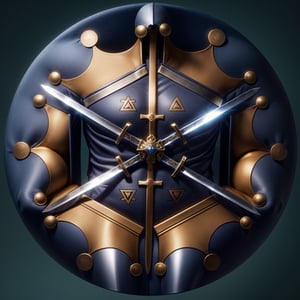 anime, LODBG, six gold crowns, (six silver swords:1.6), bronze circle, imposing logo









,LODBG