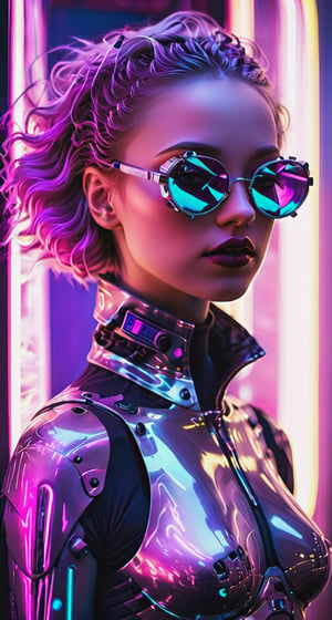 Neonpunk style artwork featuring a girl - cyberpunk, vaporwave, neon, vibes, vibrant, stunningly beautiful, crisp, detailed, sleek, ultramodern, magenta highlights, dark purple shadows, high contrast, cinematic, ultra detailed, intricate, professional.
,neon photography style