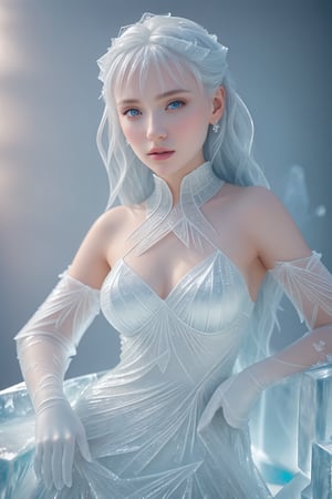 8K resolution, intricate detail, sophisticated detail, portrait of girl with IceAI dress, silver hair, albino girl, pale skin, (highly detailed:1.2),(best quality:1.2),(8k:1.2), sharp focus, subsurface scattering, award-winning photograph, (professional portrait photography:1.2), RAW photography (very detailed background:1.2), dramatic lighting, by artgerm annie leibovitz wlop herb ritts, IceAI