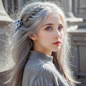 1 Ukraine girl, grey hair, grey eyes,noc-mgptcls
