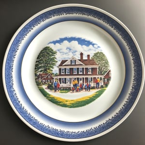 fnxipltz, a plate with a picture of a family outside