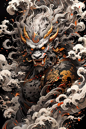 exquisite facial features,prefect face,masterpiece,best quality,official art, extremely detailed CG unity 8k wallpaper,absurdres,8k resolution
T-shirt monochrome vector illustration: depicting Chinese mythology Sun Wukong, Vajra Rod, blending Japanese calligraphy and Japanese ukiyo-e elements
