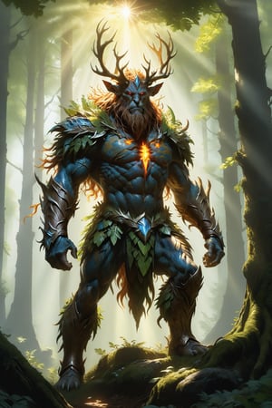 wide shot, full body, photorealistic of savage treant (from heroes might & magic 5), ultra-high resolution, photographic light, illustration by MSchiffer, fairytale, sunbeams, best quality, best resolution, cinematic lighting, Hyper detailed, Hyper realistic, masterpiece, atmospheric, high resolution, vibrant, dynamic studio lighting, wlop, Glenn Brown, Carne Griffiths, Alex Ross, artgerm and james jean, spotlight, fantasy, surreal