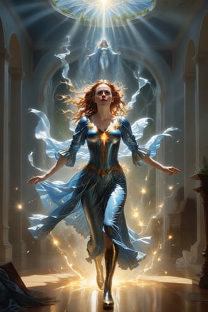 wide shot, full body, photorealistic of poltergeist (from heroes might & magic 5), ultra-high resolution, photographic light, illustration by MSchiffer, fairytale, sunbeams, best quality, best resolution, cinematic lighting, Hyper detailed, Hyper realistic, masterpiece, atmospheric, high resolution, vibrant, dynamic studio lighting, wlop, Glenn Brown, Carne Griffiths, Alex Ross, artgerm and james jean, spotlight, fantasy, surreal
