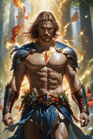 wide shot, full body, photorealistic of male zealot (from heroes might & magic 5), ultra-high resolution, photographic light, illustration by MSchiffer, fairytale, sunbeams, best quality, best resolution, cinematic lighting, Hyper detailed, Hyper realistic, masterpiece, atmospheric, high resolution, vibrant, dynamic studio lighting, wlop, Glenn Brown, Carne Griffiths, Alex Ross, artgerm and james jean, spotlight, fantasy, surreal