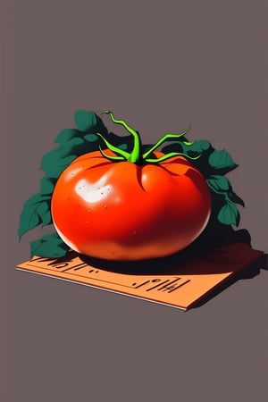 Tomato sofa, on a dark background, professional photo, contrast, realistic,Illustration