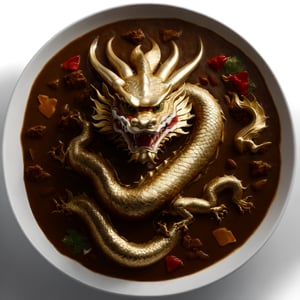 (From Above:2.0), Japanese Curry Rice, Chinese Dragon, 
(Masterpiece, Best Quality, 8k:1.2), (Ultra-Detailed, Highres, Extremely Detailed, Absurdres, Incredibly Absurdres, Huge Filesize:1.1), (Photorealistic:1.3), By Futurevolab, Portrait, Ultra-Realistic Illustration, Digital Painting. 