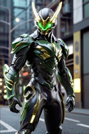 alien kamen rider stronger , futuristic alien , science fiction, warframe , upper body, black background,(RAW photo, best quality),(fighting stance),(((biological armor:1.4))),cowboy shot, wave transparent glass armor, gloves,realistic, green and black suit ,Black pants with green stripes,white scarf,glowing eyes,fighting stance,take on helmet with green horns,
ultra detailed, highres, soft light,cinematic lighting,city lights at night,perfect anatomy,slender body,
(MASTERPIECE:1.2),(REALISTIC:1.2), (ILLUSTRATION:1.2) , (POST PROCESSING:1.3),(SHARP FOCUS:1.3),
HDR, photography, Kodak Portra 400, film grain, vibrant color, perfect hands, perfect arms,
super extremely ultra detailed (hair,eyes,iris,skin,cloth texture),
(sharp focus),(denoise),(raw photo,8k uhd),(extremely fine,best quality),illustration,intricate,
,futuristic alien,glass shiny style,Extremely Realistic,Glass Elements,ral-3dwvz,ROBOT,mecha,robot,biopunk style