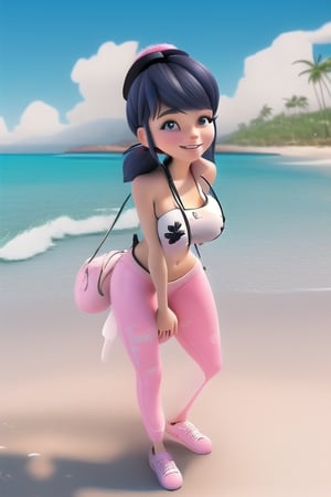 Littlegirl, big breasts, beach, , showing her vagina, smile, 