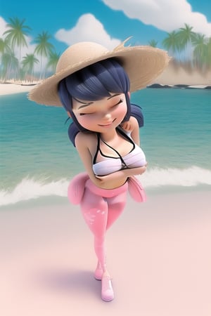 Littlegirl, big breasts, beach, , showing her vagina smile, 