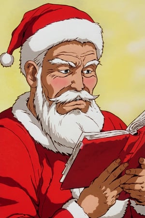 santa claus reading his list